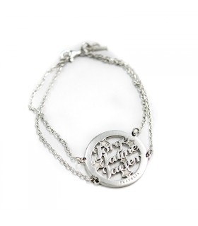 Pulsera personalizada con nombres Amore de plata