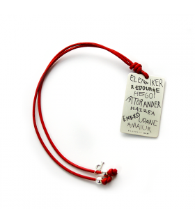 Punto de libro personalizado de plata con nombres grabados