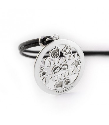Collar personalizado de plata Amore