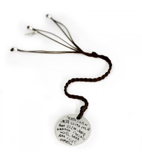 Punto de libro personalizado de plata con nombres grabados