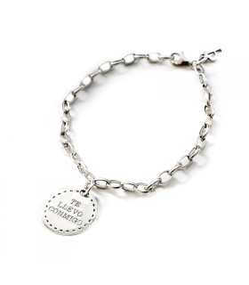 Pulsera personalizada de plata Ariete con medallas nombres grabados