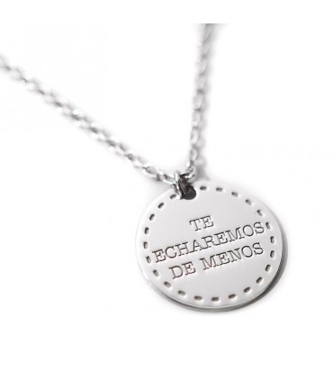 collar personalizado de plata Base con nombre grabado o dibujos