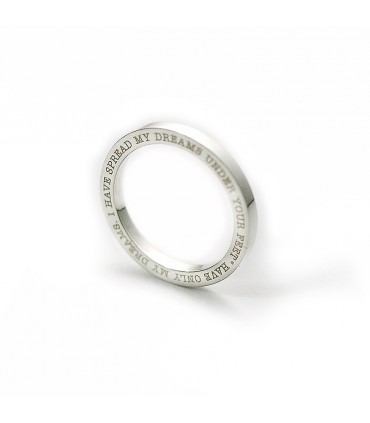 Anillo personalizado de plata con grabado Byside