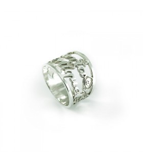 anillo de plata personalizado con nombres