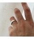 anillo de plata personalizado con nombres oro