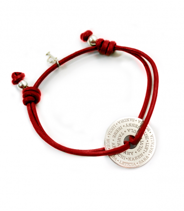 pulsera personalizada de plata y cuero para hombre