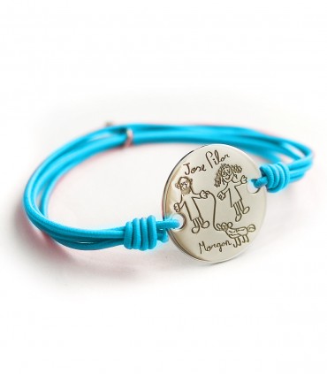 Pulsera personalizada de plata para hombre