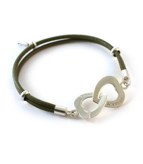 Pulsera personalizada de plata Cuori