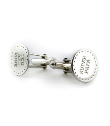 	Gemelos personalizados de plata con grabado