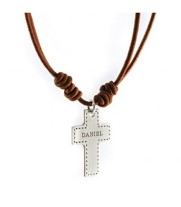 Cruz de plata personalizada para comunión