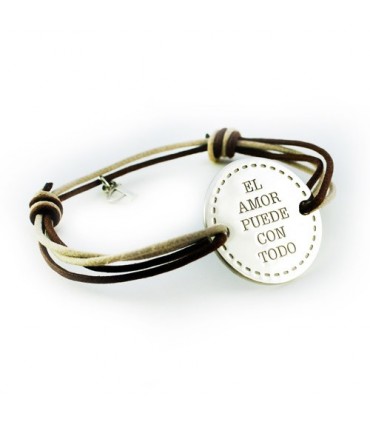 pulsera de plata personalizada con nombres y dibujos