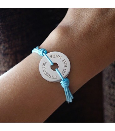 pulsera de plata amigas grabadas