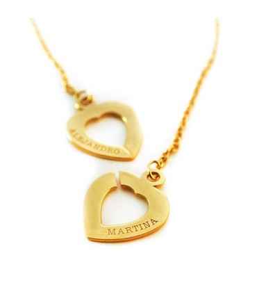 collar personalizado Cuori oro
