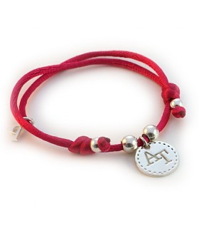 pulsera personalizada de plata con medallas grabadas