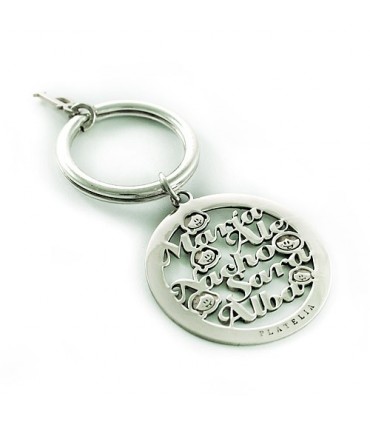 Llavero personalizado de plata Amore