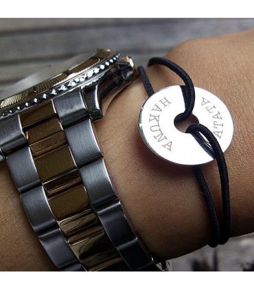 pulsera plata grabada y personalizada