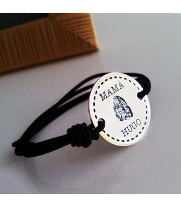 pulsera personalizada grabada de plata