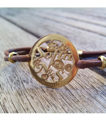 pulsera personalizada chapada en oro