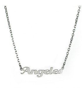collar personalizado con nombre de plata nome