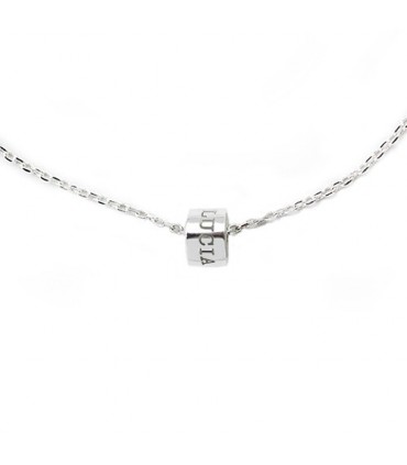 Collar personalizado de plata con nombre grabado Nut