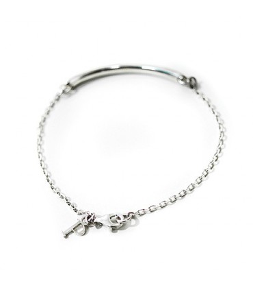 Pulsera personalizada de plata Nexo con cadena