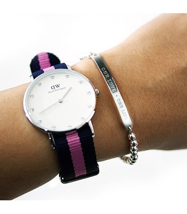 Pulsera personalizada de plata Nexo con bolitas