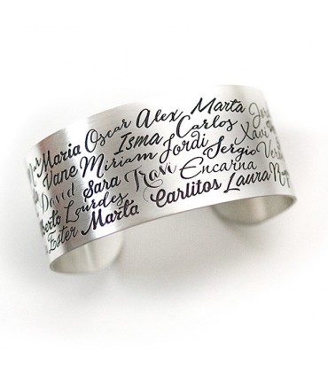 Brazalete personalizado grabado con nombres profe