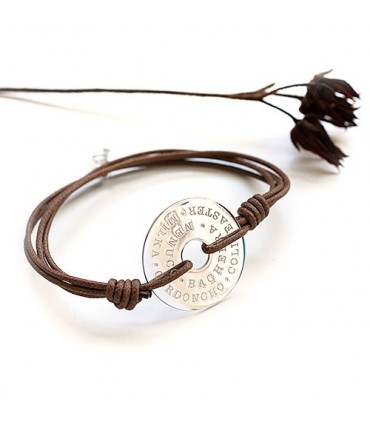 pulsera de plata amigas grabadas