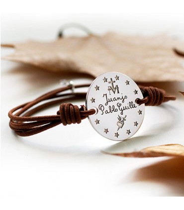 pulsera personalizada grabada de plata