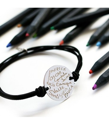 pulsera personalizada grabada de plata
