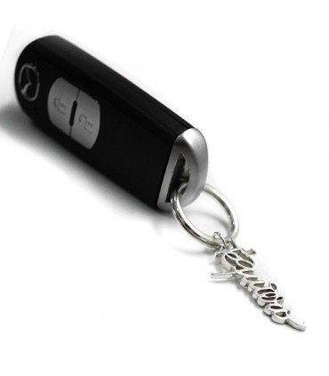 Llavero de plata personalizado signature