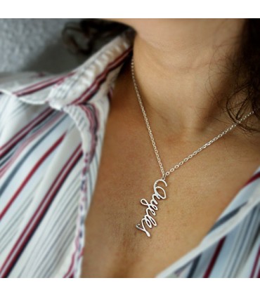 Collar de plata personalizado signature