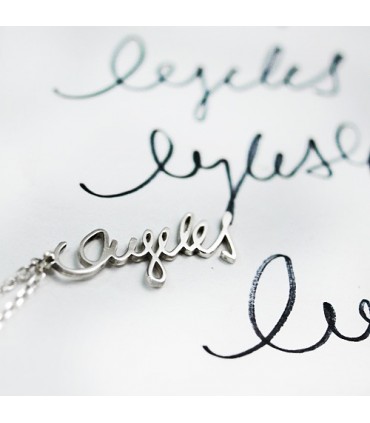 Collar de plata personalizado signature