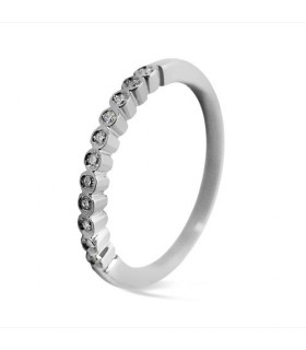 Anillo de compromiso oro blanco y diamantes