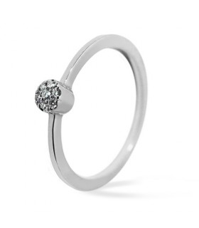 Anillo de compromiso oro blanco y diamantes