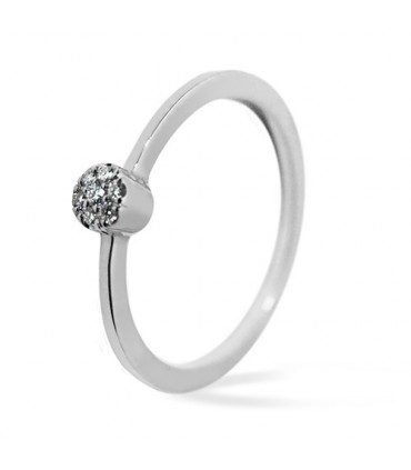 Anillo de compromiso oro blanco y diamantes