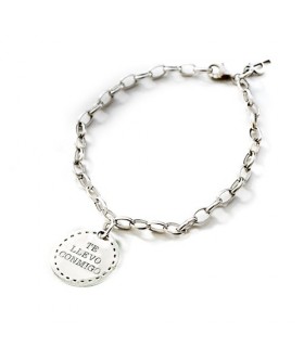Pulsera personalizada de plata Ariete con medallas
