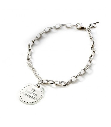Pulsera personalizada de plata Ariete con medallas