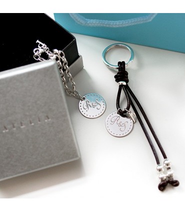 Pulsera personalizada de plata Ariete con medallas