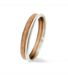 Alianza de boda oro rosa y oro blanco