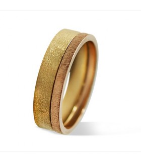 Alianza de boda oro rosa y oro amarillo