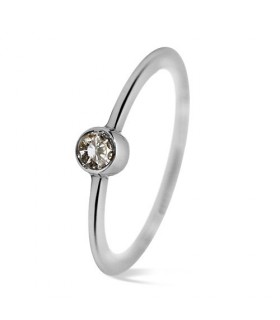 Anillo de compromiso oro blanco y diamantes