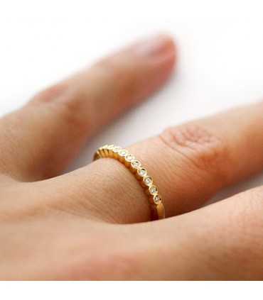 Anillo de compromiso oro blanco y diamantes