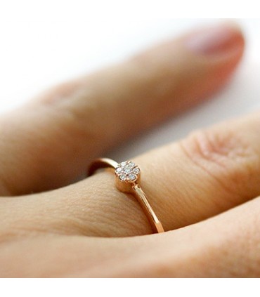 Anillo de compromiso oro blanco y diamantes