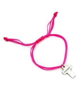 Pulsera personalizada de plata Cross Petit de niños para comunión