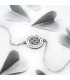 pulsera personalizada Nero de plata con frase grabada de boda
