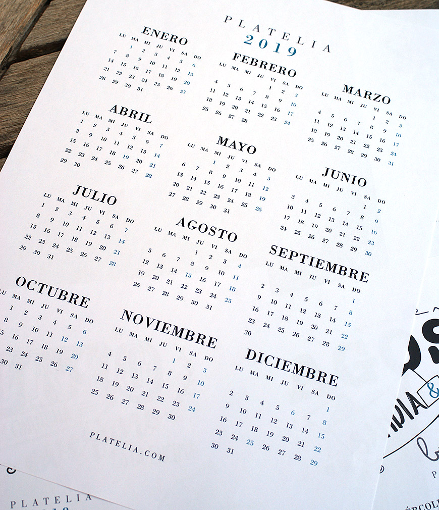 calendario 2018 gratis imprimible